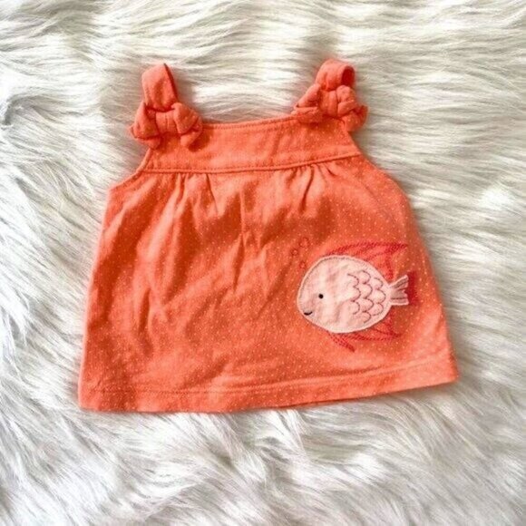 Child Of Mine Baby Girls Set 0 to 3 Months Pink Peach Tank Top Bloomer Shorts - Picture 2 of 6